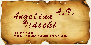Angelina Vidicki vizit kartica